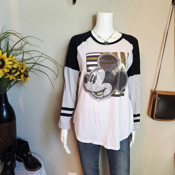 Mickey Mouse Sequin Long Sleeve Shirt - Picture 3 of 6